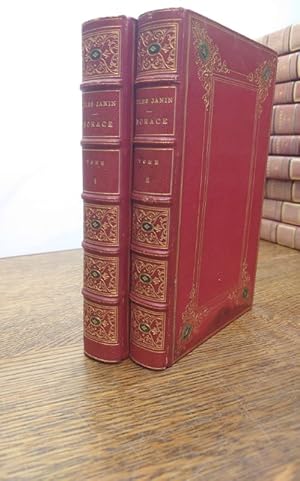 Immagine del venditore per Les oeuvres d'Horace pote latin du sicle d'Auguste. Odes. Satires. Epitres. Traduction de Jules Janin. Rimprime sur la premire dition. 2 Volumes. Orn de deux eau-forte de Ed. Hdouin. venduto da Librairie L'Abac / Gimmic SRL