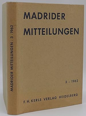 Bild des Verkufers fr Madrider Mitteilungen Band 3 - 1962. zum Verkauf von Antiquariat Schmidt & Gnther