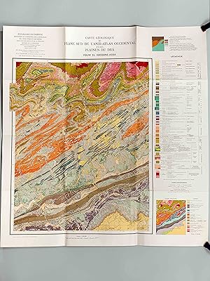 Carte géologique du Flanc Sud de l'Anti-Atlas occidental et des Plaines du Dra. Foum el Hassane-Assa