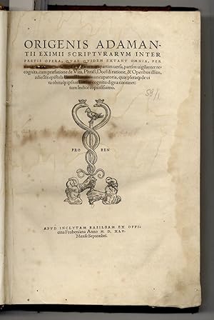 Seller image for Origenis Adamantii eximii scripturarum interpretis Opera, quae quidem extant omnia, per Des. Erasmum Roterodamum partim versa, partim vigilanter Phrasi, Docendi ratione & Operibus illius, adiectis epistola Beati Rhenani nuncupatoria, quae pleraque de vita obituque ipsius Erasmi cognitu digna continet: tum Indice copiosissimo. for sale by Libreria Oreste Gozzini snc