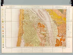 Lesparre. Carte topographique de l'Etat-Major. Carte géologique détaillée