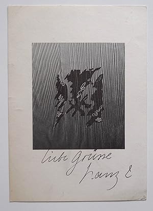 Franz Eggenschwler. Holzdrucke 1974-1977. Kunstmuseum Basel. 30. April bis 26. Juni 1977. Verniss...