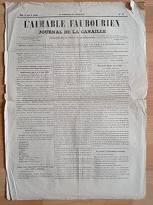 L'Aimable Faubourien. Journal de la canaille. N° 2. 4 juin 1848.