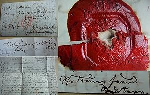 Bild des Verkufers fr Offizier Maler Gerhardt Wilhelm von REUTERN (1794-1865) Brief SACHSENHAUSEN 1845 zum Verkauf von Versandantiquariat tucholsklavier