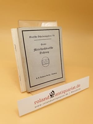 Image du vendeur pour Mittelhochdeutsche Dichtung und Erluterungen zur Mittelhochdeutschen Dichtung ; (2 Bnde) mis en vente par Roland Antiquariat UG haftungsbeschrnkt