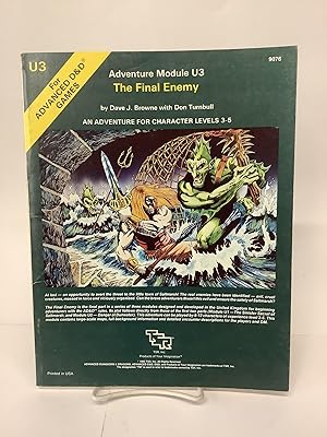 The Final Enemy; Dungeon Module U3, For Advanced Dungeons & Dragons 9076