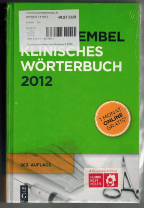 Imagen del vendedor de Pschyrembel Klinisches Wrterbuch a la venta por Elops e.V. Offene Hnde