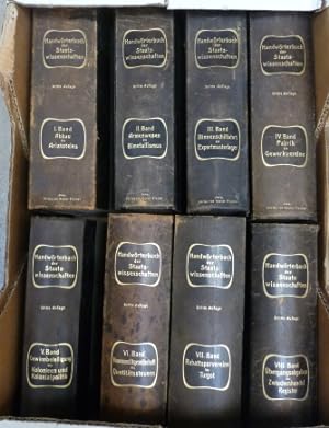 Handwörterbuch der Staatswissenschaften. 8 Bände, Abbau - Zwischenhand (komplett!). Bände I - XIII
