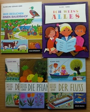 Alain-Gree-Konvolut 5 Bände: Wir besuchen einen Bauernhof; Heidi, Peter und die Pflanzen; Heidi, ...