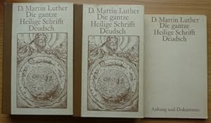 Die gantze Heilige Schrifft Deudsch. Wittenberg 1545, 2 Bände komplett + Anhang und Dokumente. Le...