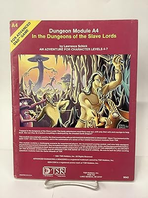 In the Dungeon of the Slave Lord; Dungeon Module A4, For Advanced Dungeons & Dragons 9042