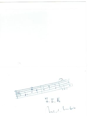 Bild des Verkufers fr Eigenh. musikalisches Albumblatt mit Unterschrift. zum Verkauf von Kotte Autographs GmbH