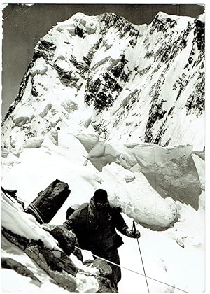 Eigenh. Unterschriften der Expeditionsteilnehmer auf der Rückseite einer Postkarte des Nanga Parbat.