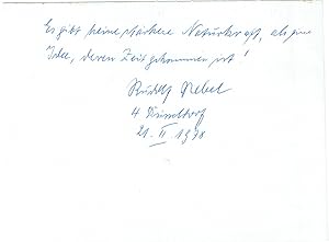 Immagine del venditore per Eigenh. Albumblatt mit Unterschrift. venduto da Kotte Autographs GmbH