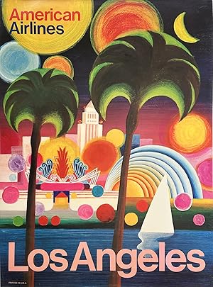 Bild des Verkufers fr Original Vintage Poster - American Airlines - Los Angeles zum Verkauf von Picture This (ABA, ILAB, IVPDA)