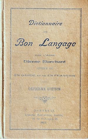 Dictionnaire de bon langage