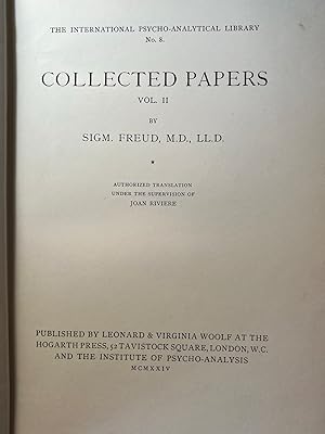 The Collected Papers (Five Volume Set complete): Freud, Sigmund