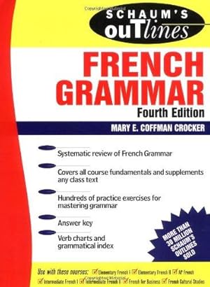 Bild des Verkufers fr Schaum's Outline of French Grammar (Schaum's Outline Series) zum Verkauf von WeBuyBooks