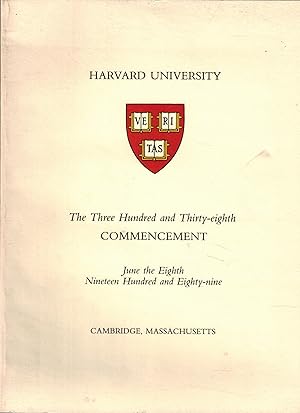 Harvard University - The Three Hundred and Thirty-eighty Commencement 1989