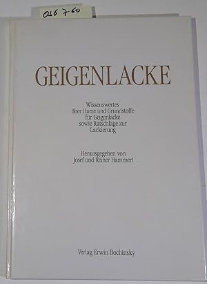 Immagine del venditore per Geigenlacke. Wissenswertes ber Harze und Grundstoffe fr Geigenlacke sowie Ratschlge zur Lackierung venduto da Antiquariat Trger