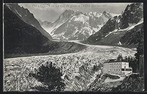 Ansichtskarte Chamonix, La mer de glace et l`Hotel Montanvert