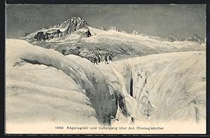 Ansichtskarte Nägelisgrätli und Übergang über den Rhone-Gletscher
