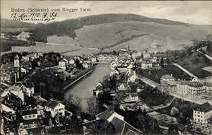 Ansichtskarte / Postkarte Baden Kanton Aargau Schweiz, Totale vom Brugger Turm aus