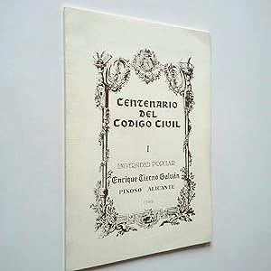 Imagen del vendedor de Castn y el Cdigo Civil. Centenario del Cdigo Azul I a la venta por MAUTALOS LIBRERA