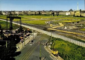 Ansichtskarte / Postkarte Berlin Tiergarten, Mauer am Potsdamer Platz, innerdeutsche Grenze