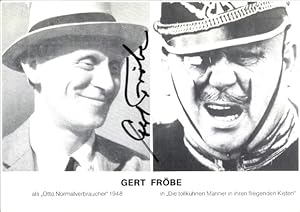 Ansichtskarte / Postkarte Schauspieler Gert Fröbe, Otto Normalverbraucher, Autogramm