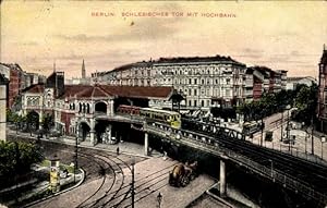 Ansichtskarte / Postkarte Berlin Kreuzberg, Schlesisches Tor mit Hochbahn