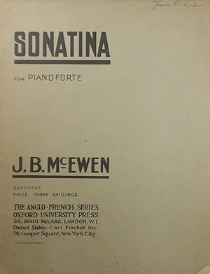 Image du vendeur pour Sonatina for Pianoforte mis en vente par Austin Sherlaw-Johnson, Secondhand Music