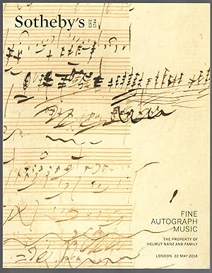 Fine Autograph Music: The Property Of Helmut Nanz And Family; [together with:] Musical Manuscripts