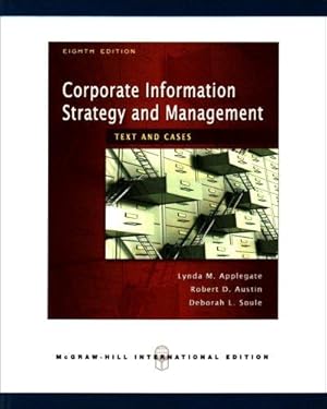 Seller image for Corporate Information Strategy and Management: Text and Cases (Int'l Ed) for sale by WeBuyBooks