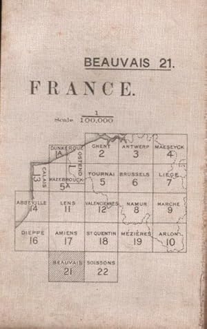 Carte 1.000.000 beauvais war office 1916