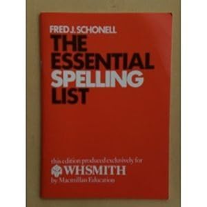 Immagine del venditore per Schonell`S Essential Spelling List venduto da WeBuyBooks