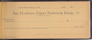 A Checkbook from The People's-First National Bank in Hoosick Falls, New York