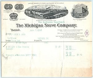 Billhead - 1908 The Michigan Stove Company of Detroit MI