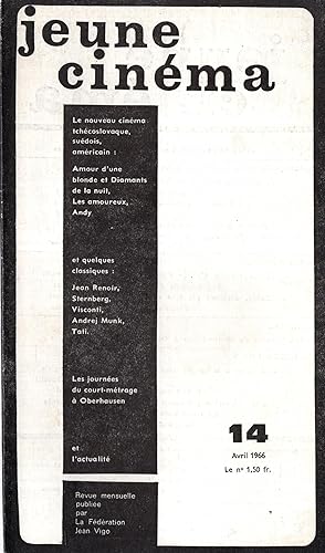 Imagen del vendedor de Jeune Cinma n 14 avril 1966 a la venta por PRISCA