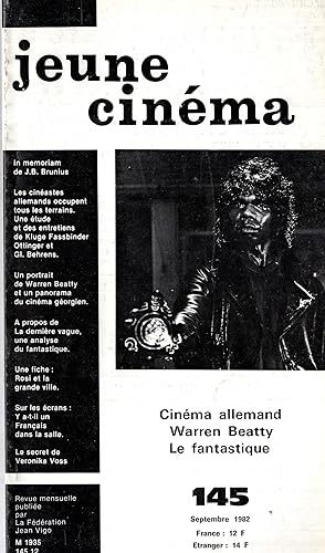 Immagine del venditore per Jeune Cinma n 145 septembre 1982 venduto da PRISCA