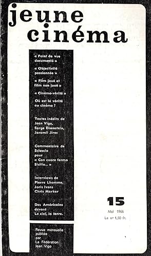 Immagine del venditore per Jeune Cinma n 15 mai 1966 venduto da PRISCA