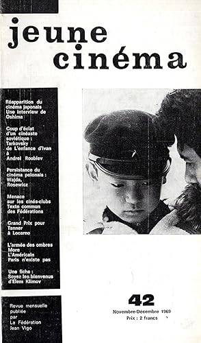 Imagen del vendedor de Jeune Cinma n 42 novembre 1969 a la venta por PRISCA