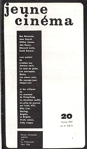 Image du vendeur pour Jeune Cinma n 20 fvrier 1967 mis en vente par PRISCA