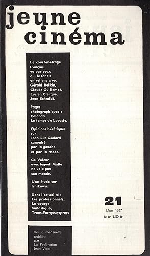 Image du vendeur pour Jeune Cinma n 21 mars 1967 mis en vente par PRISCA