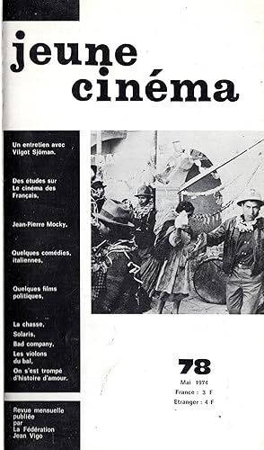 Bild des Verkufers fr Jeune Cinma n 78 mai 1974 zum Verkauf von PRISCA