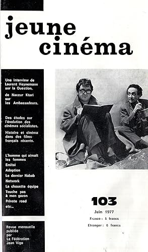 Bild des Verkufers fr Jeune Cinma n 103 juin 1977 zum Verkauf von PRISCA