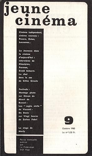 Seller image for Jeune Cinma n 9 octobre 1965 for sale by PRISCA