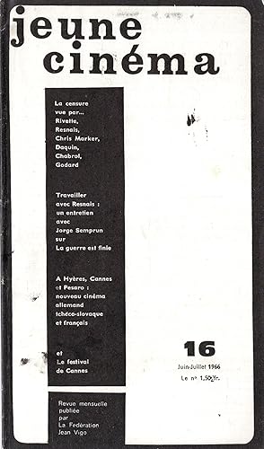 Image du vendeur pour Jeune Cinma n 16 juin 1966 mis en vente par PRISCA