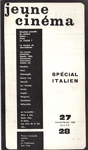 Image du vendeur pour Jeune Cinma n 27-28 janvier 1968 mis en vente par PRISCA