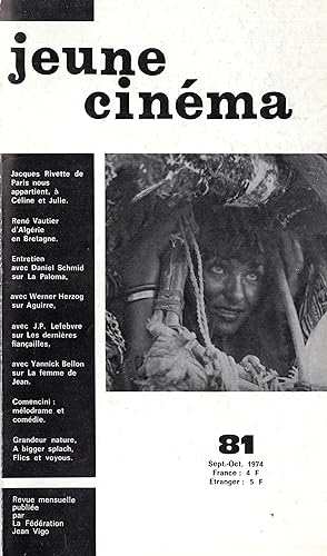Bild des Verkufers fr Jeune Cinma n 81 septembre 1974 zum Verkauf von PRISCA